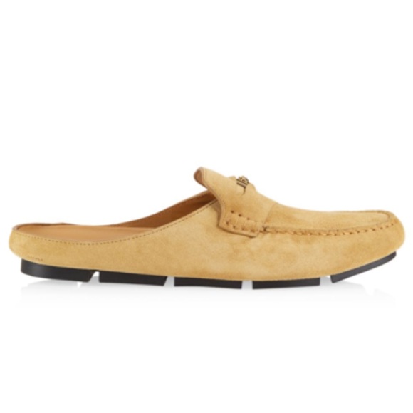 Versace Sabot Medusa Suede Mules Gold Sand Men’s Size EU 40/US 7 main image 5